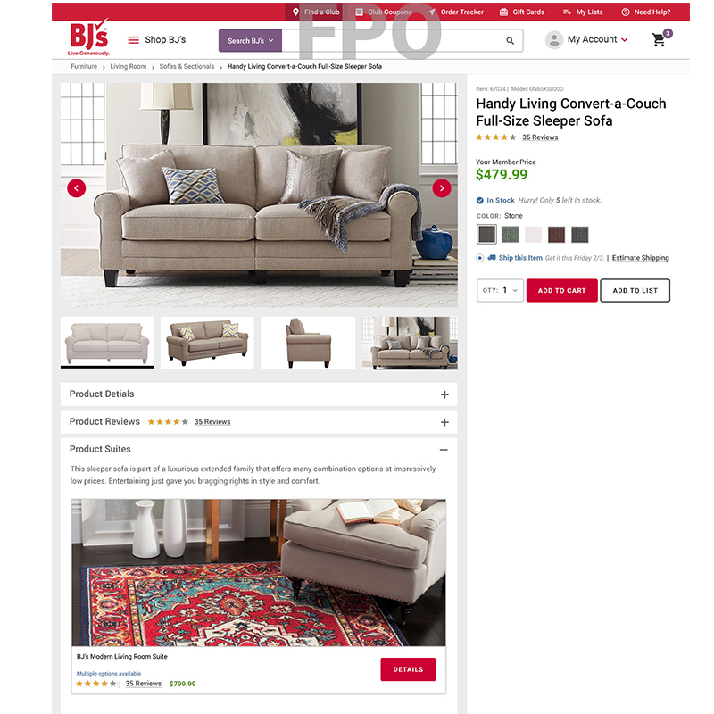 bjs wholesale furniture page