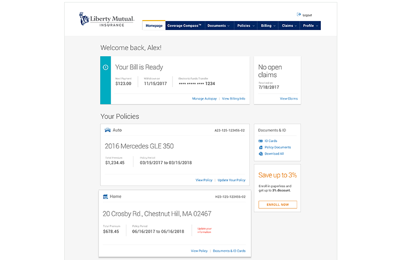 liberty mutual claim page