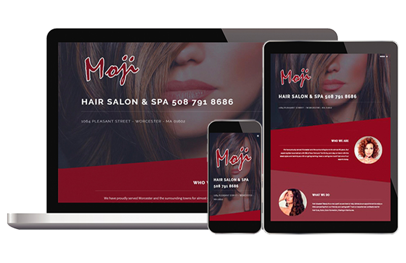 Moji hair salon website