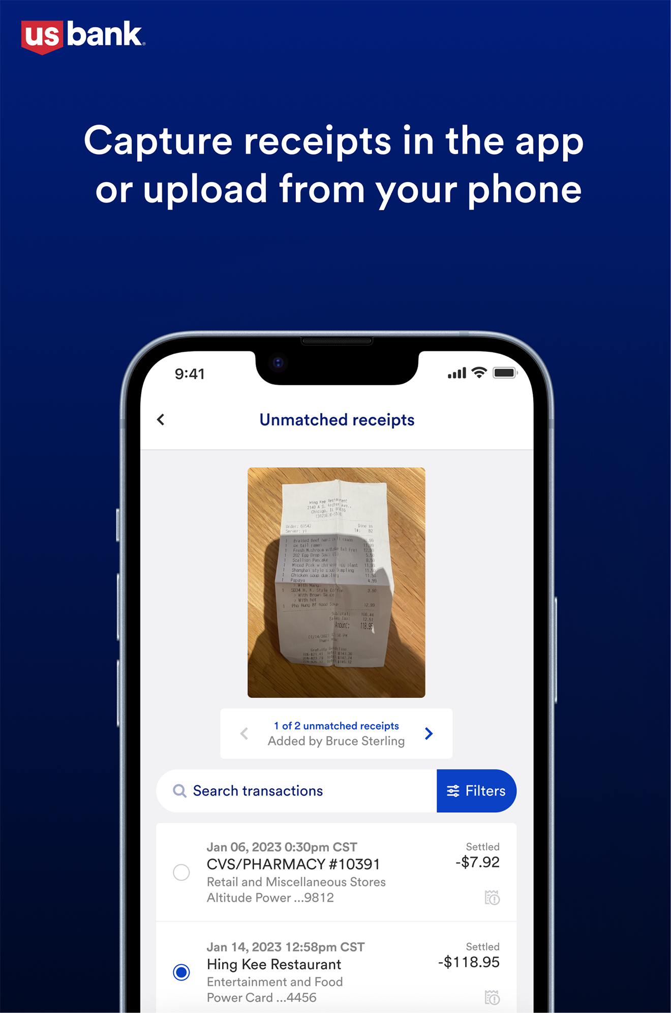 Receipt capture